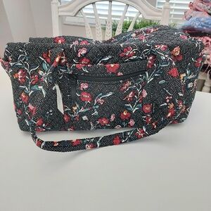 Medium Duffel Travel Bag Perennials Noir NWT